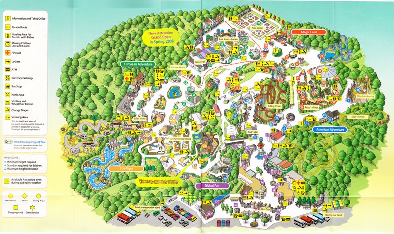 Bản đồ công viên Everland