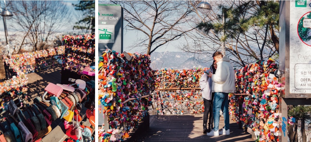 Hòa cùng không khí lãng mạn khi treo ổ khóa trên tháp Namsan
